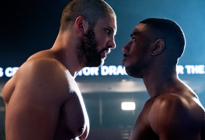 Adonis Creed squres off aganst Viktor Drago in Creed II.